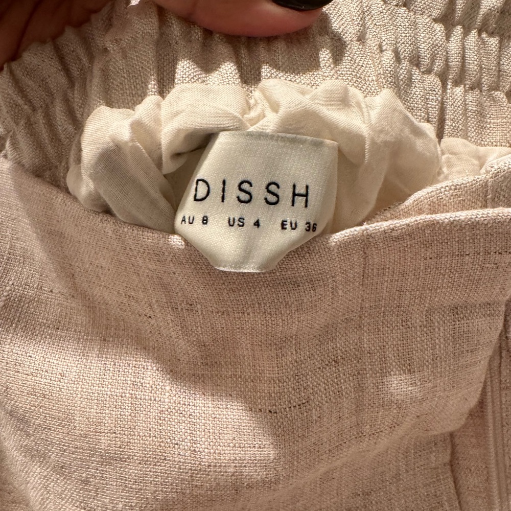 DISSH Bloom Natural Linen Mini Skirt – Size 4 (US) / AU 8 - Picture 5 of 6